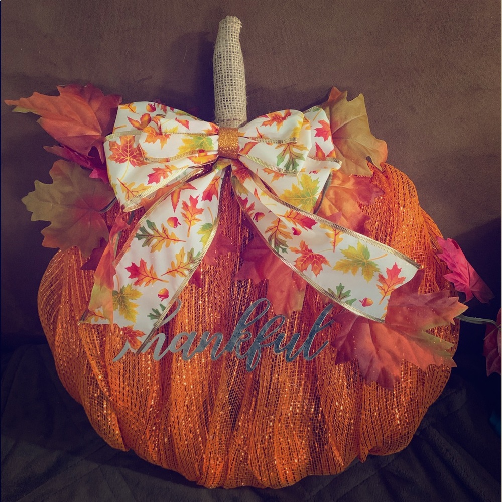 Thanksgiving pumpkin wreath